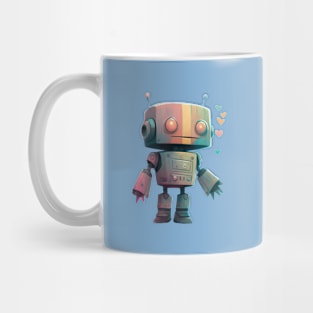 Lovable Cute Smiling Robot Color Pastel Mug